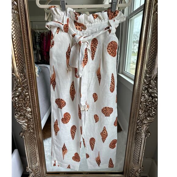 FARM RIO Leopard Shell Paper Bag Pants In Multi XS NEW NWT - Picture 5 of 10